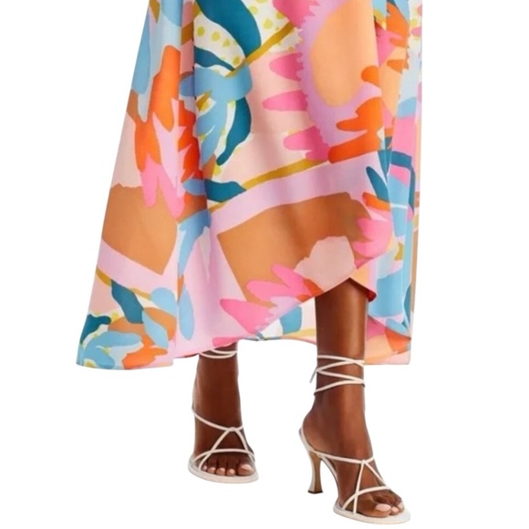 NWT ANTHROPOLOGIE Hutch Floral Mac Wrap Dress. 🟠🩷🪼 Size XL - Picture 6 of 12